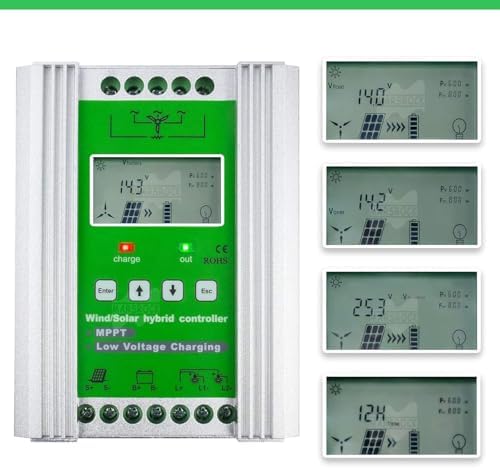 8000W Wind Solar Hybrid MPPT Charge Controller, Efficient Wind Turbine & Solar Power System with Dump Load, Renewable Energy Controller for Off-Grid Applications
