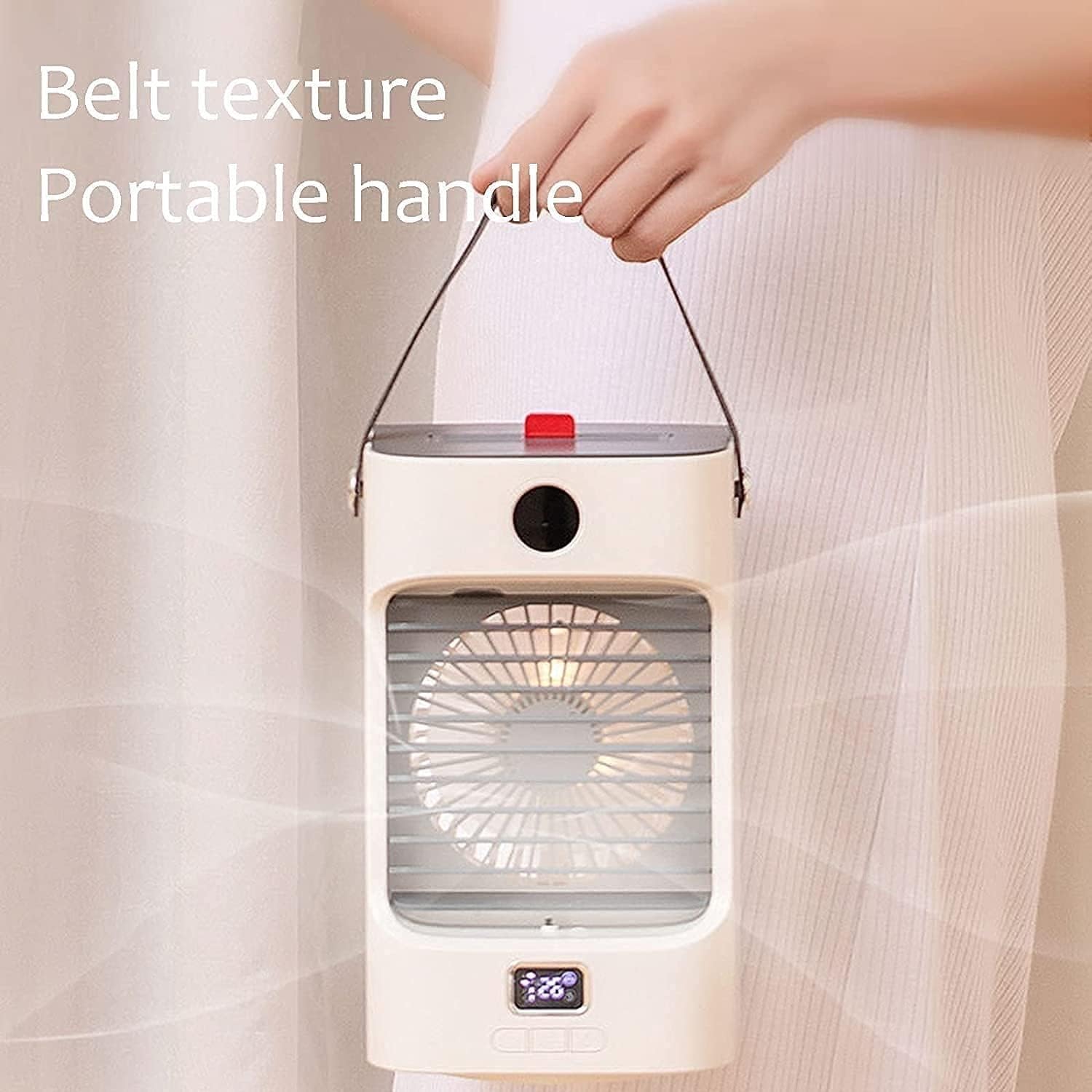3-in-1 Portable Air Conditioner Fan, Personal Evaporative Cooler, USB Rechargeable Desktop Cooling Fan, Desk Cooling Fan for Bedroom, Dorm, Travel, Office