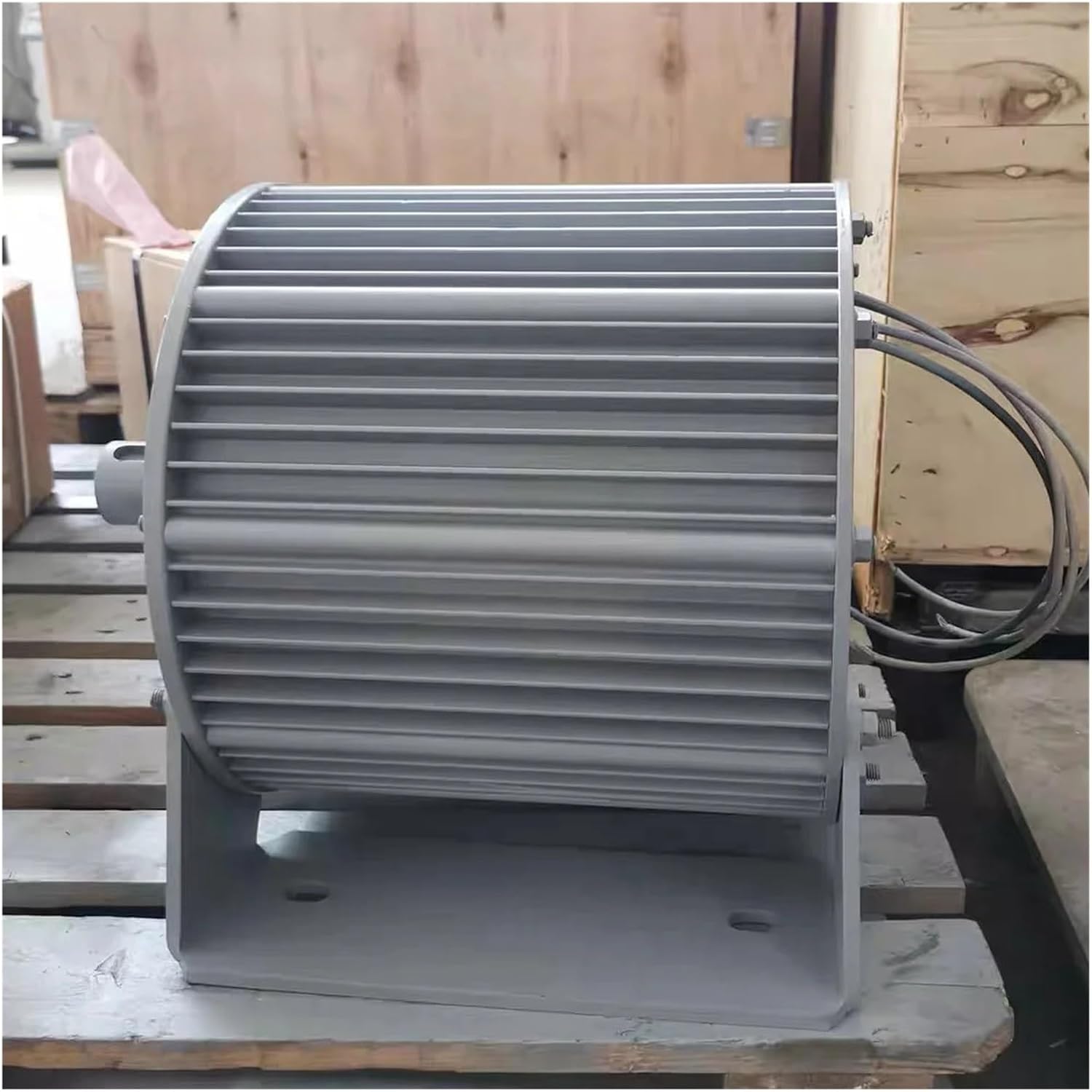Low Speed 10KW 15KW 20KW 96V 120V Gearless Permanent Magnet Generator AC tors Use Wind Turbine Water Turbine Industrial Energy(with Base,120V_10KW)