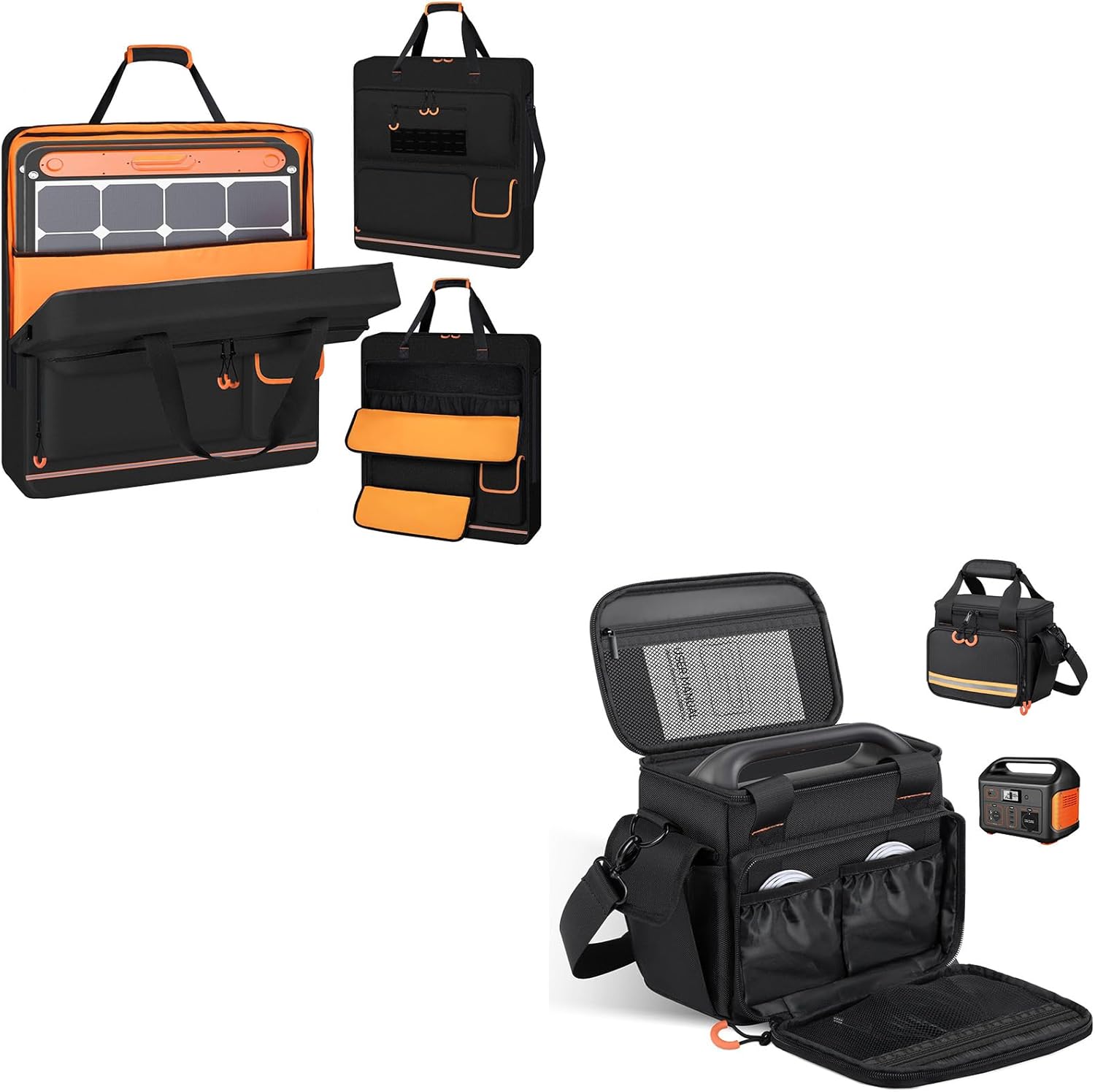 Solar Panel Storage Bag and Portable Station Bag Compatible with Jackery Explorer 160/240/300 and Jackery SolarSaga 100W 100X 200W