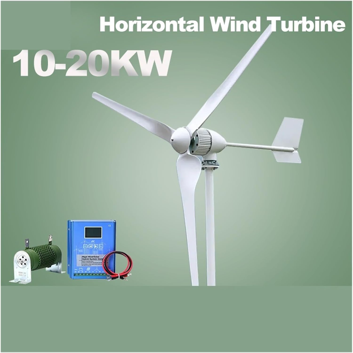 10000W Horizontal Wind Turbine Generator Kit 12V 48V 20000W Wind Turbine Generator for Home Use with Controller Industrial Energy(48V_20KW)
