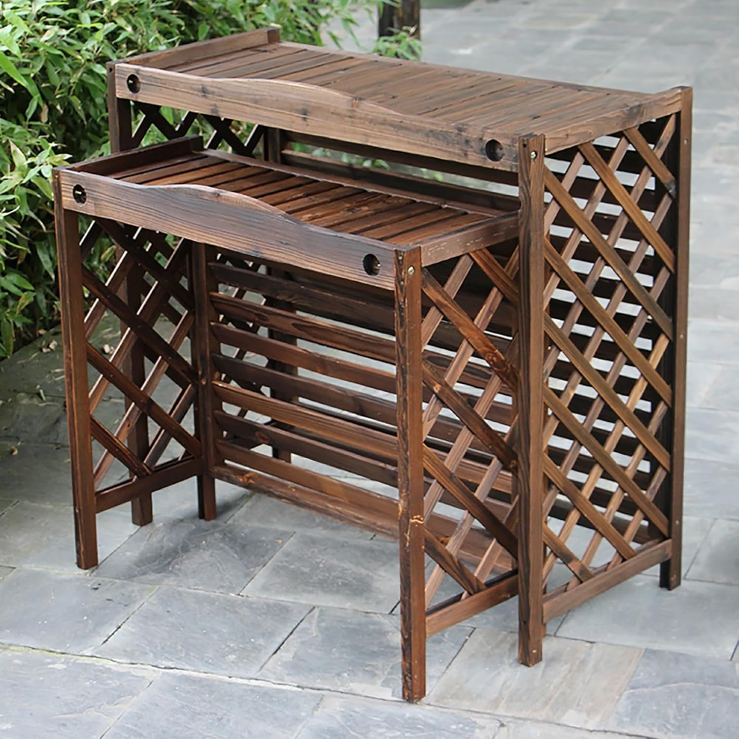 Outdoor Air Conditioner Cover Fence Screen Privacy Screen, Pool Equipment Trash Can Enclosure, Decorative Flower Stand Condenser Protective Cover, Ac Fence For Outside Unit ( Size : 105x47x80cm 41.3