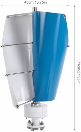 3KW Vertical Axis Wind Turbine Generator Kit, 12V/24V Off-Grid Wind Power System, 3-Phase Permanent Magnet Motor for Home Use Renewable Energy Solutions