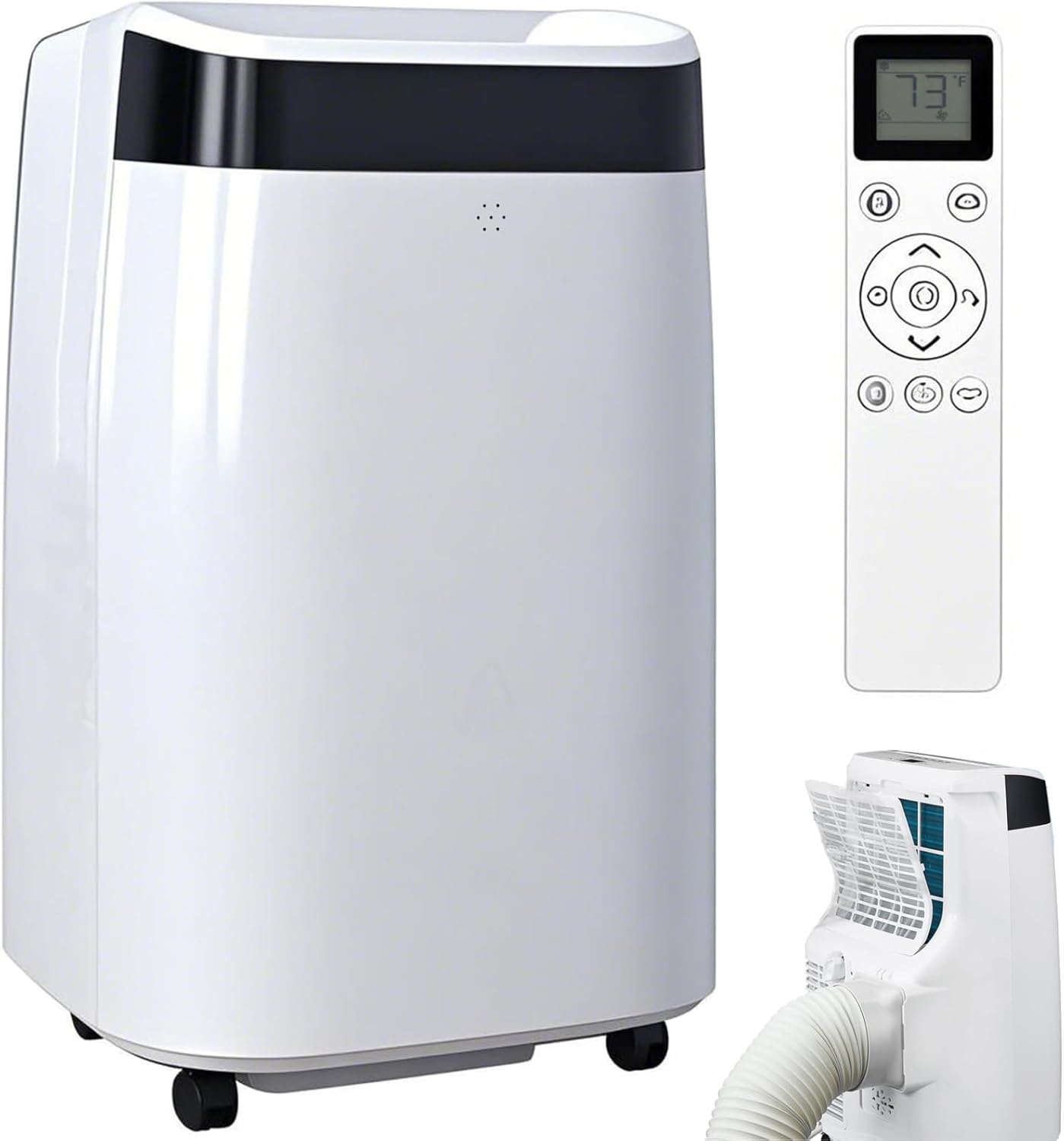 Portable Air Conditioner Fan 10,000 BTU,ac Portable Air Conditioner for Bedroom with Window Venting Kit, 3 In 1 Cooling Fans With Remote Control,450 Sq Ft Coverage,24H Timer for Home,RV, Dorms