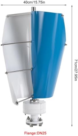 5000W Vertical Wind Turbine Generator Kit - 12V/24V/48V Wind Power System, Maglev Technology, 2 Blades for Home & Street Lighting - Efficient Renewable Energy Solution (Blue)