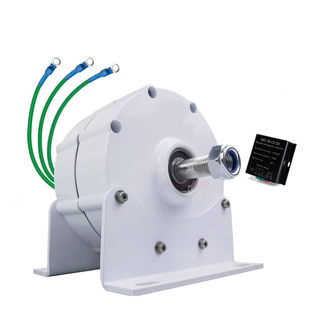 12000W Gearless Wind Turbine Motor, Low Speed 12V 24V 48V 220V 3 Phase Gearless Permanent Magnet AC Alternators for Wind Water Turbine,48v