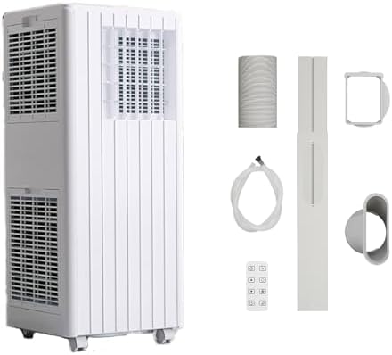 Portable Air Conditioners, 8000 BTU Portable AC, Cools up to 350 Sq. Ft 3-in-1 Mobile AC for Room with Dehumidifier Fan Sleep Mode, 24H Timer, Remote Control, and Window Installation Kit Included