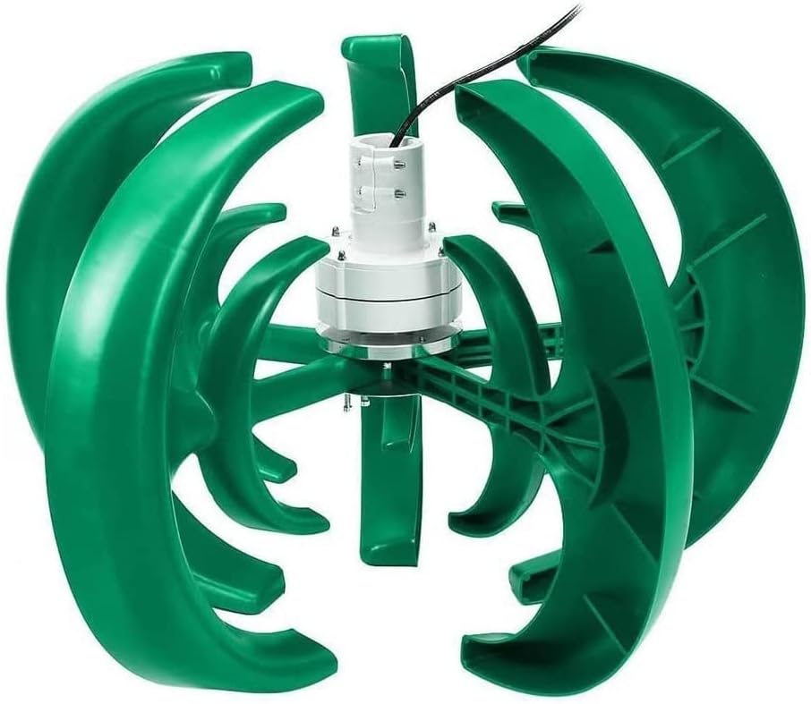 600W Vertical Axis Wind Turbine Generator Kit 12V/24V/48V Wind Turbine Power System 5 Blades Wind Generator for Home use or Industrial Energy Supply