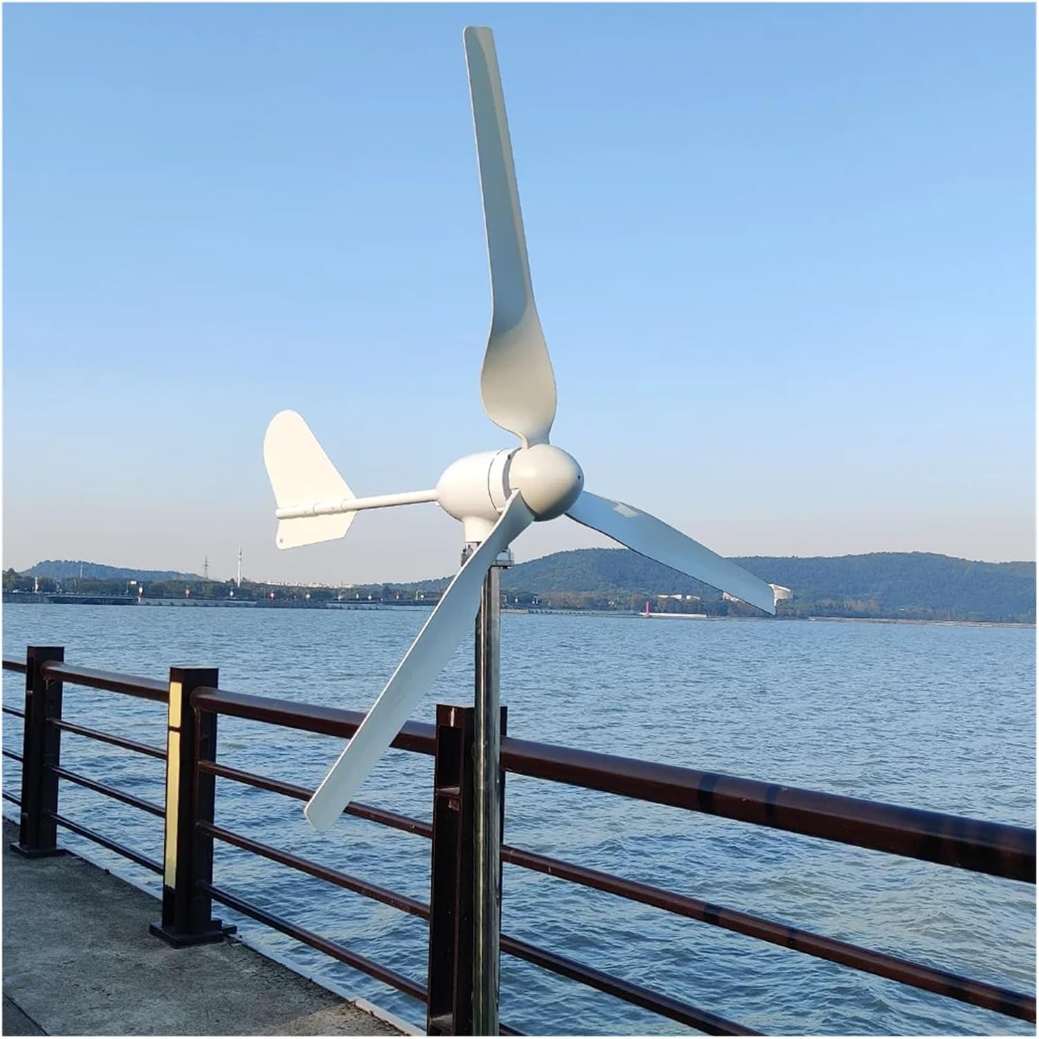 Wind Turbine Generator Kit 3000W Low Noise Horizontal Turbine 12V/24V/48V Wind Power Generator for Hybrid Solar Wind System Industrial Energy(Off Grid System,48V)