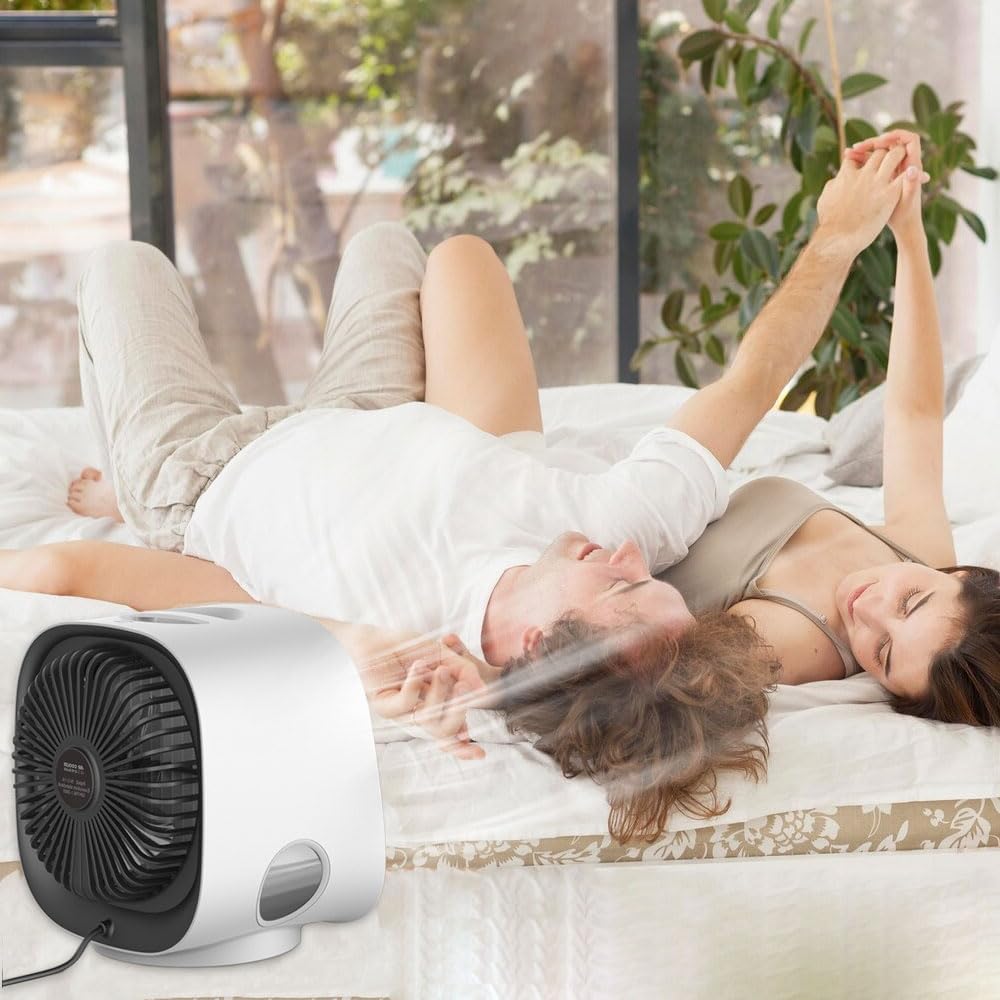 Oribreeze Air Conditioning,Mini Portable Rechargeable Desktop Air Cooler with 3 Wind Speed,Multifunctional Low Noise Air Conditioner for Office,Bedroom,Shcool /1667