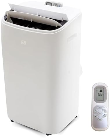 Dual Hose Portable Air Conditioner, Dehumidifier & Fan with Remote Control, HEPA & Carbon Filter, Fast Cooling AC Unit for Rooms up to 500 sq ft, Quiet Operation, Auto Mode, White