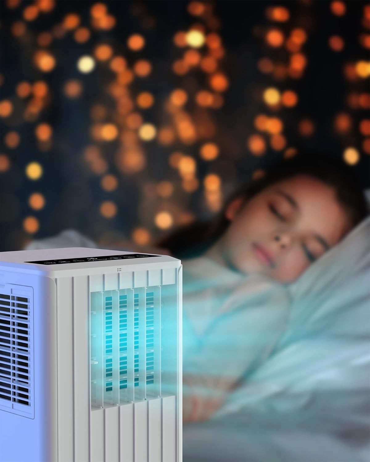 8,000 BTU Portable Air Conditioner, 3 in-1 Free Standing Cooling Portable AC Unit with Remote Control Cool/Dry/Fan Mode, Cools Up to 350 Sq.Ft with Sleep Mode, 2 Fan Speed for Home