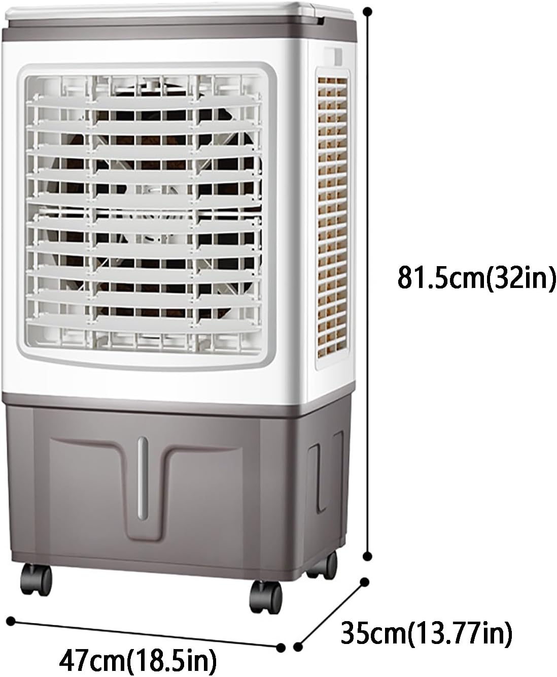 Misting Fan/Evaporative Air Cooler/Cooling Fan/Swamp Cooler with 40L Tank,3 Speeds with Remote Control,7.5h Timer with Universal Pulley,Portable Air Conditioners for Bedroom,Living Room,Office