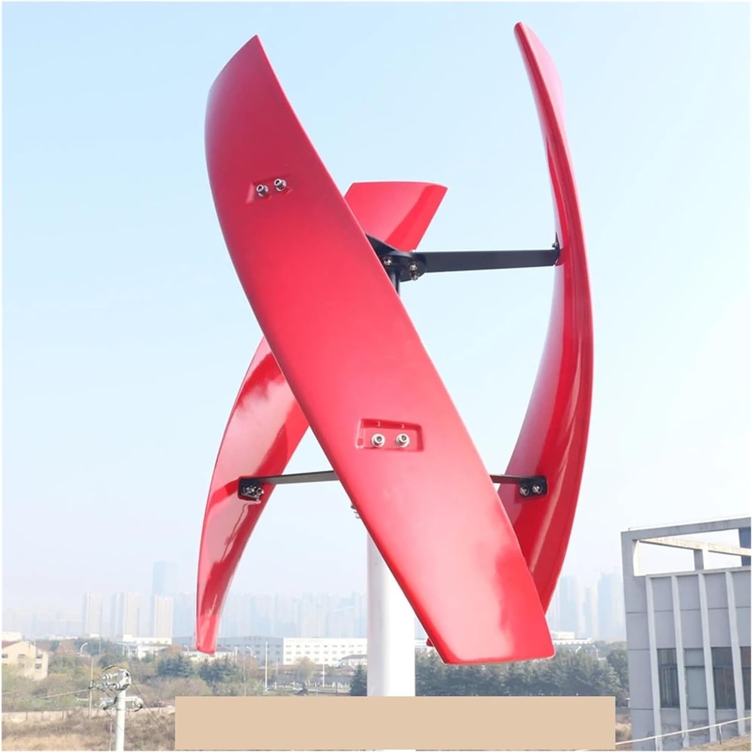 Wind Turbines, Wind Power Turbine Generator 10KW 12V 24V 48V Home 10000W Vertical Axis Free Energry Alternator Windmill Low Wind Speed Starting Wind Turbines(Red,48V_10KW)