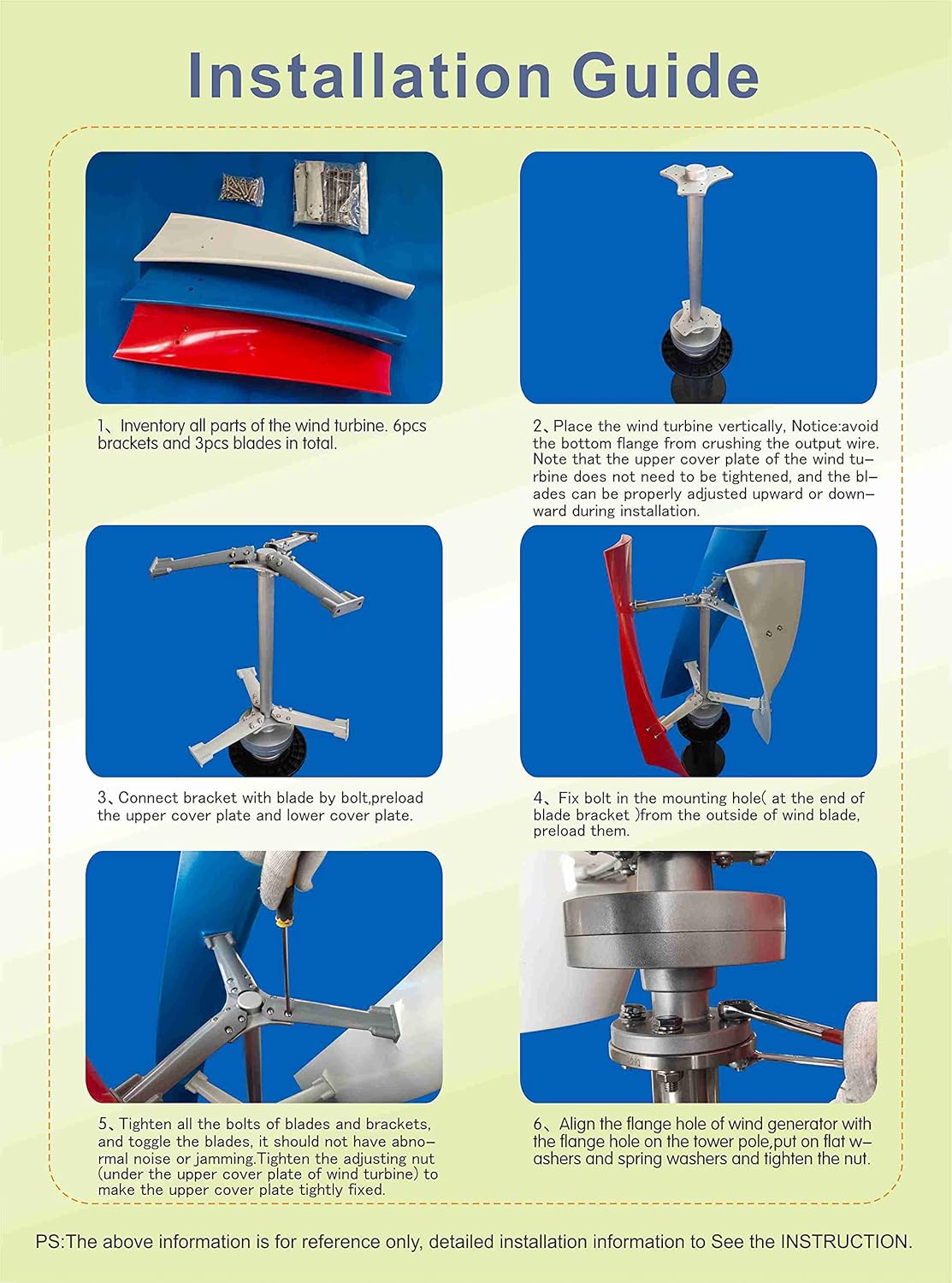 10000W Vertical Axis Wind Turbine Generator, 12V-220V with Charger Controller Windmill Generator Suit for Hybrid Solar Wind System