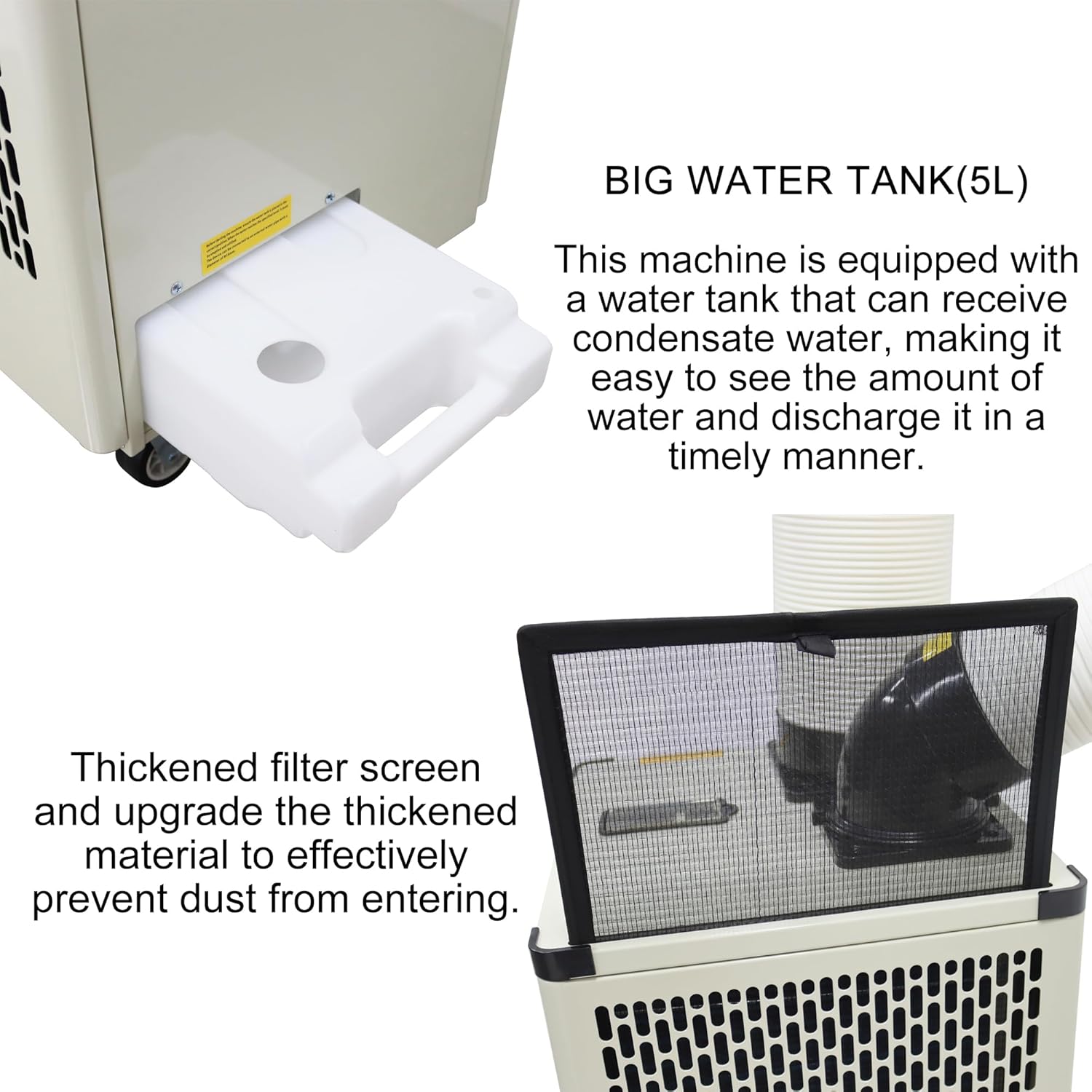 Industrial Air Conditioner 9180 BTU/h Outdoor Indoor Spot Mobile Air Cooler 350-450m³/h Commercial Aircon 110V 1000W