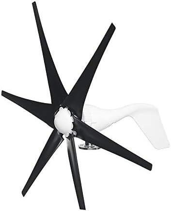 9000W 12V 24V 6 Blade Wind Turbine Generator Efficient Wind Turbine Horizontal Home Power Windmill Energy Turbines Charge,Black