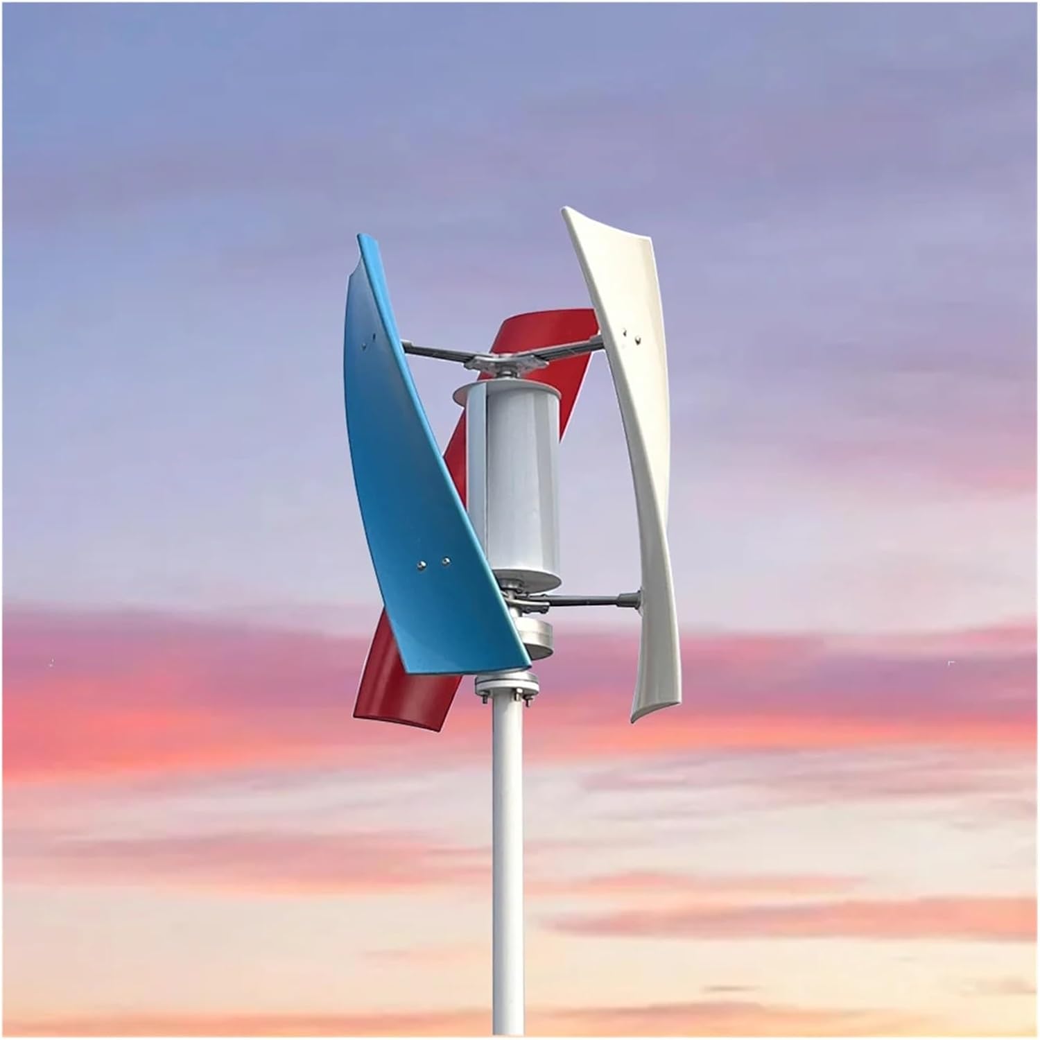 5KW 5000W 3000W 6KW Vertical Axis Windmill Turbine Generator 12V 24V 48V with Hybrid Charge High Voltage Boost Controller Industrial Energy(White,48V_3000W)