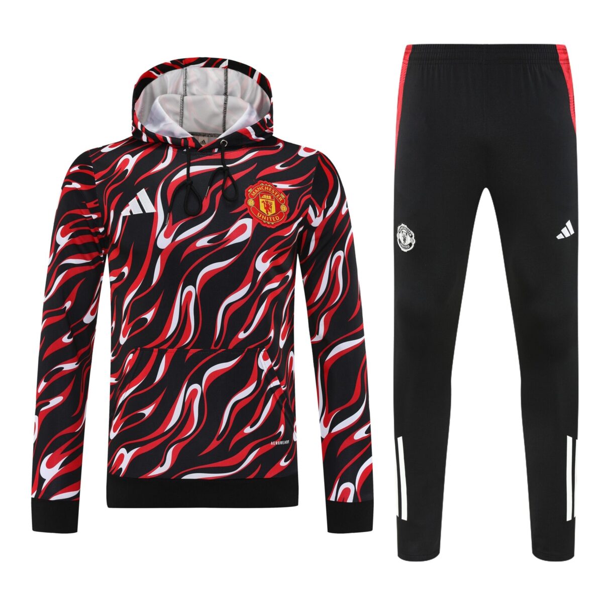 Conjunto manga larga Manchester United rojo negro y blanco - NewNow