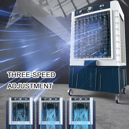Generic Swamp Cooler Air Conditioner Portable Fast Cooling Strong Wind 3 Speeds 120° Oscillation With Ice Pack and Wheels for Outdoor Indoor Use
