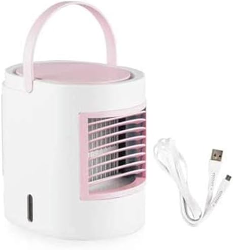 Portable Air Cooler for Home & Office, Mini Air Conditioner with 3 Speed Levels, Humidifier, 7 Color Night Light, and 380ml Water Tank