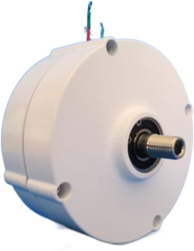 Wind Turbine, 400W 600W 12V 24V 3 Phase Gearless Permanent Magnet Generator for Wind Water DIY Horizontal Wind(with Base,24V_600W)