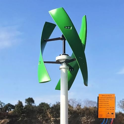 1000W Wind Turbine Generator Kit - 12V/24V/48V Vertical Axis Hybrid Solar & Wind Energy System for Industrial Use - Magnetic Suspension Technology - Eco-Friendly Power Solution