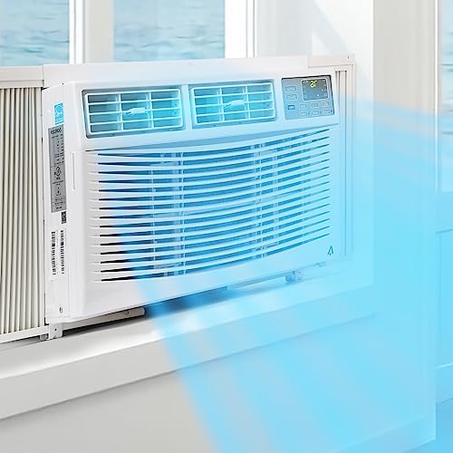 10,000 BTU Window Air Conditioner with WiFi, Window AC Cools up to 750 Sq, 115V. Quiet Operation with Remote & App Control, ECO Mode & 3 Fan Mode,Sleep, Washable Filter, Ft for Bedroom, Living Room
