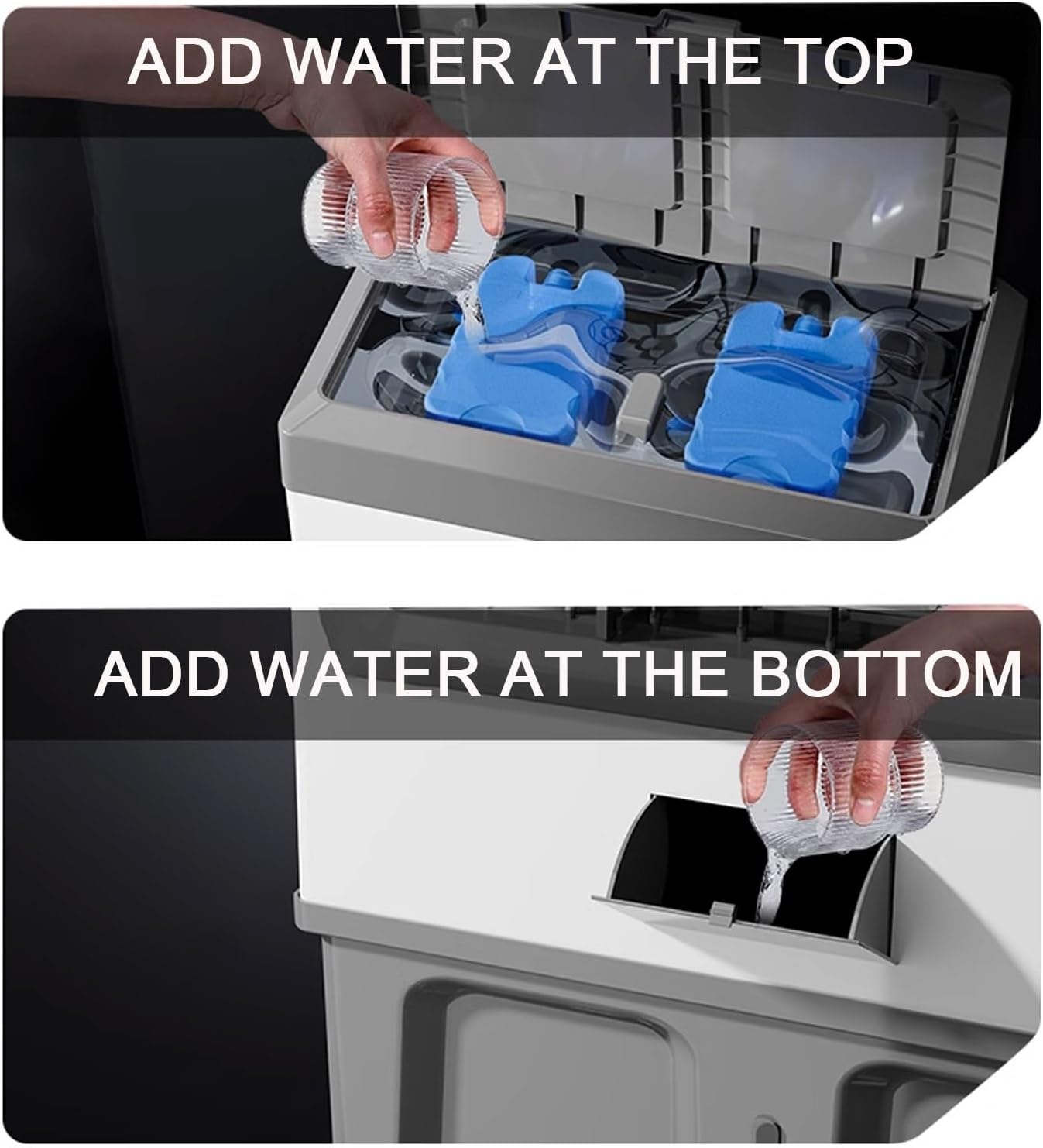 Generic Swamp Cooler Air Conditioner Metal Body 3 Speeds 120° Oscillation with 100L Water Tank with Universal Wheels 4 Ice Packs for Outdoor Indoor Use, FGGGURBDC-HEIGHT130CM/100L