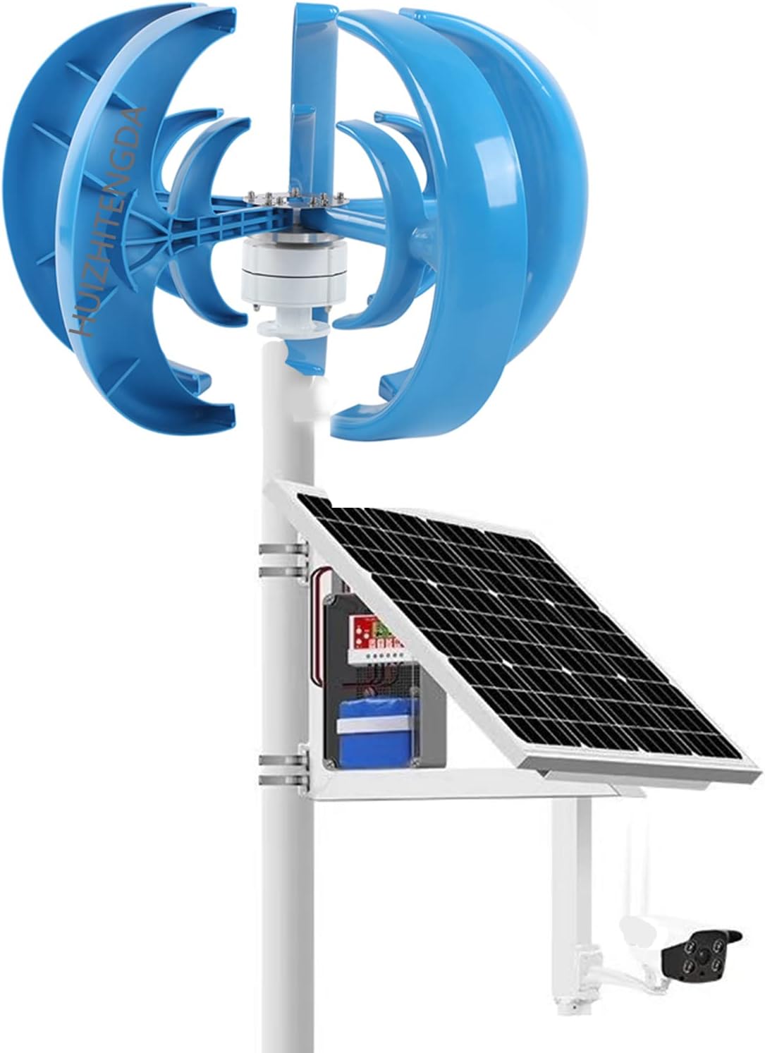 12000W Vertical Axis Wind Power Turbine Generator,5 Blade Double Layer Wind Turbine Lantern Type Wind Generator Green for Home and Boat(48V)