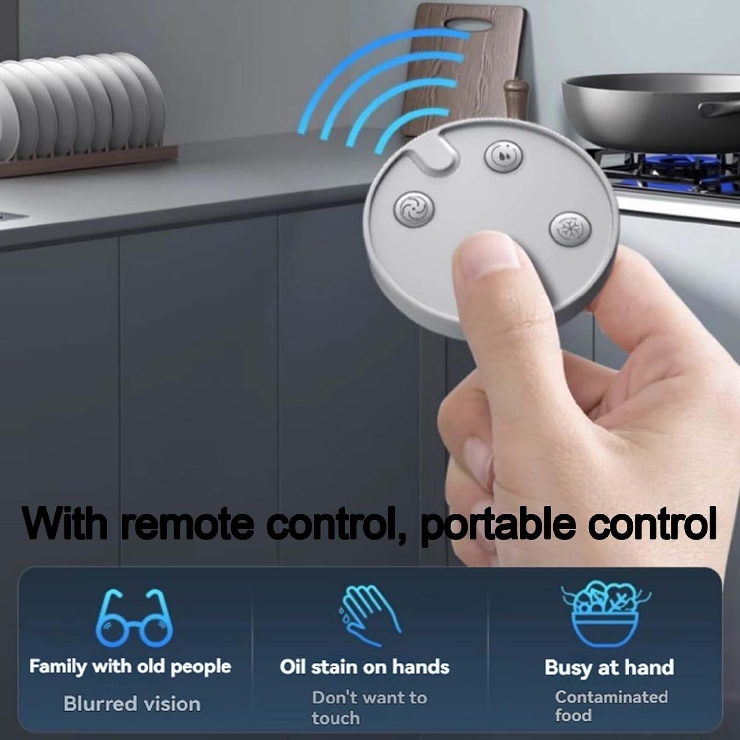 Portable Wireless Air Conditioner, Wall Mounted Mini Air Cooler, Mute 3-Speed for Kitchen and Bedroom