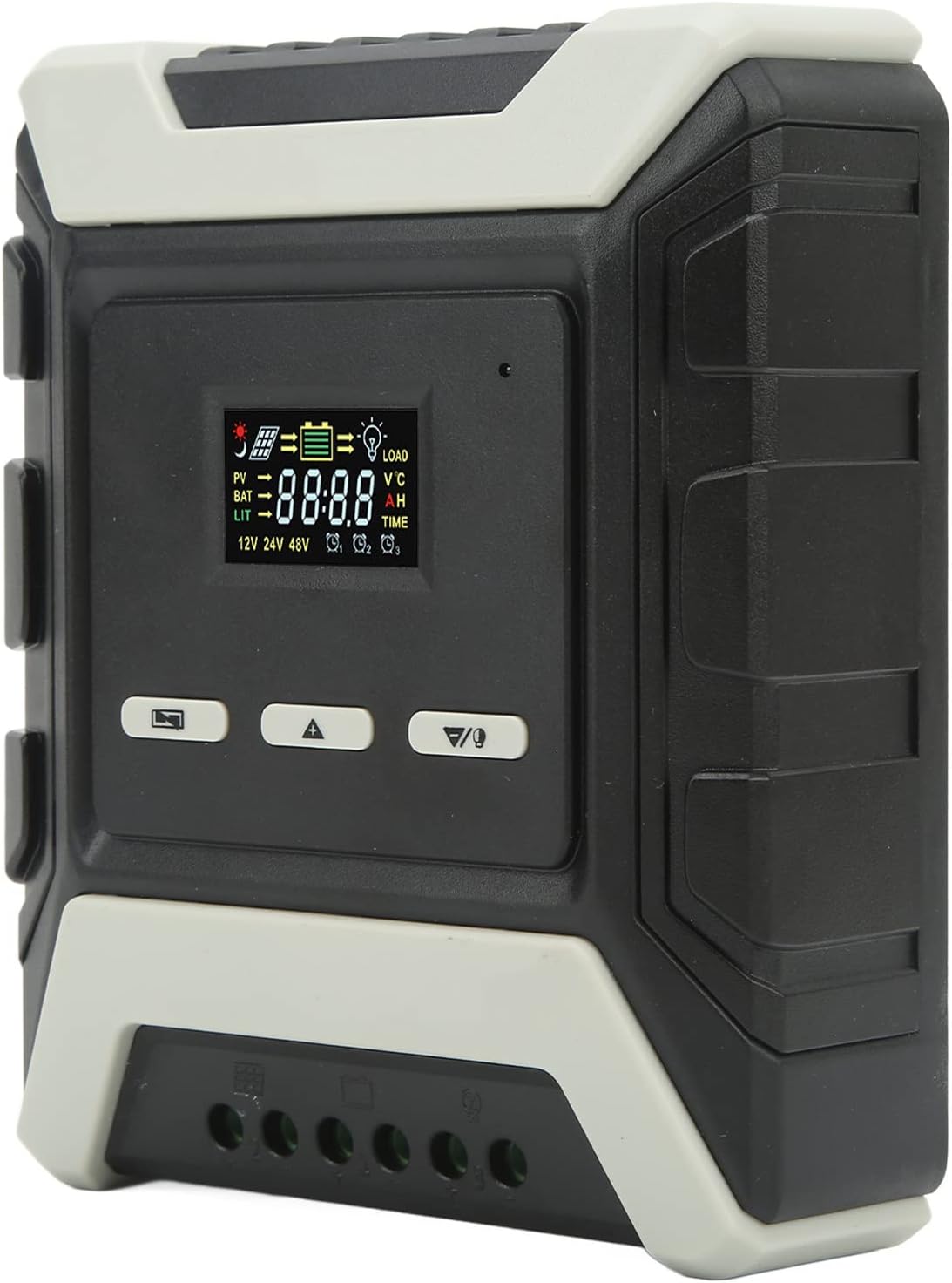 MPPT Solar Charge Controller 12V 24V 48V, Solar Panel Regulator with LCD Color Display, High Efficiency MPPT Controller for Solar PV System, Automatic Voltage Recognition (mppt-40A)