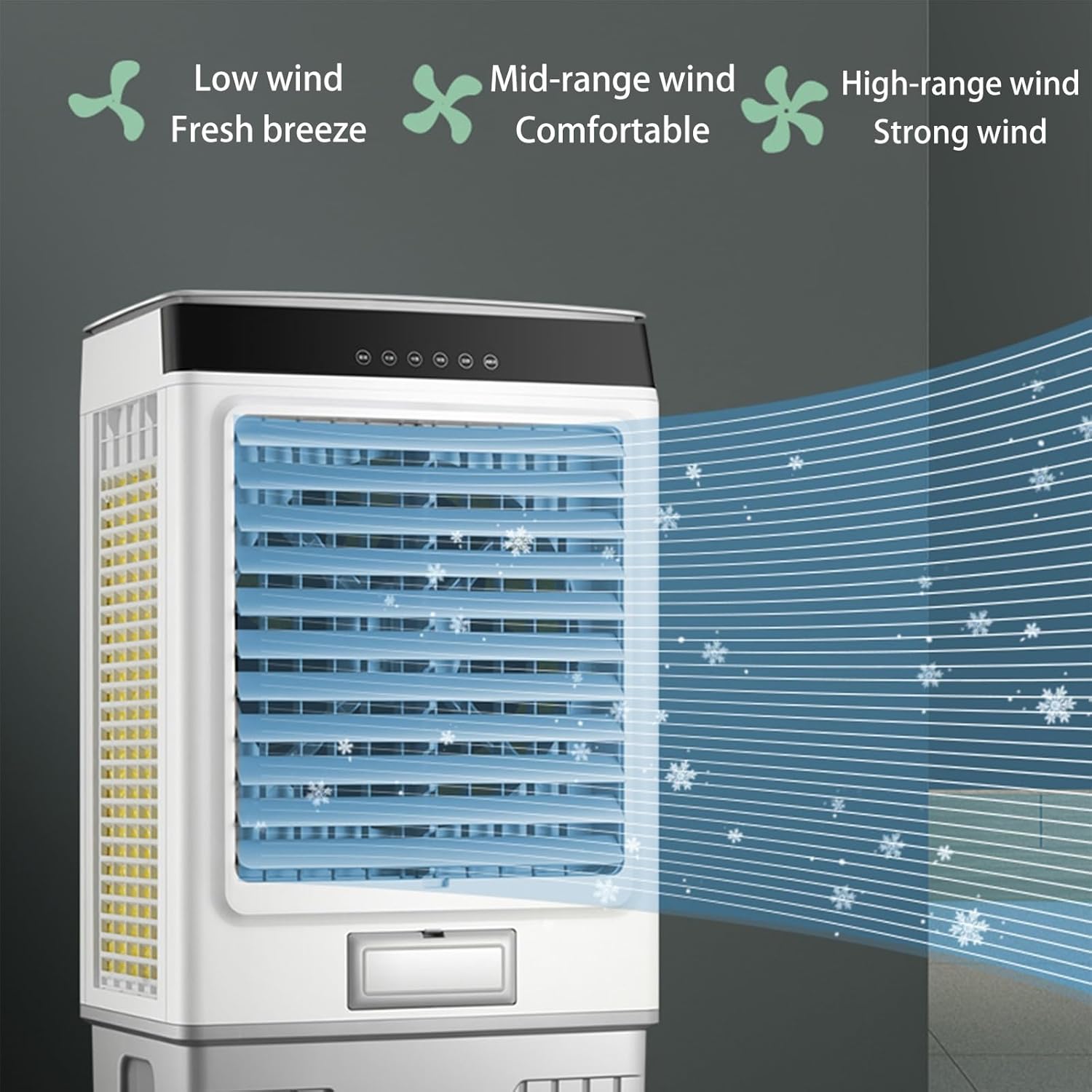 Evaporative Air Cooler, Water Tank, Swamp Cooler, Outdoor Use, for Commercial, Industrial, Garage, Portable Air Conditioner