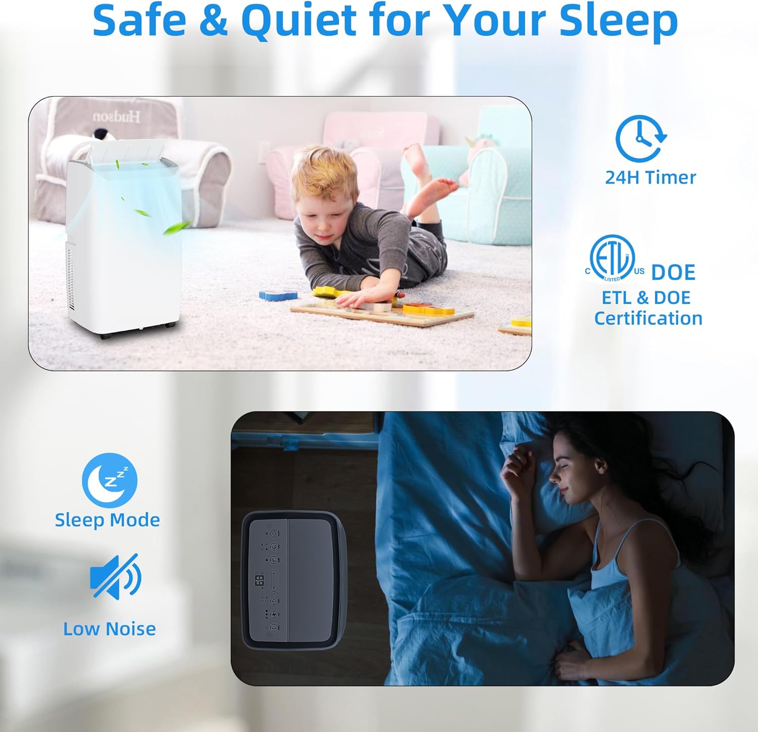 GarveeHome 14,000 BTU Portable Air Conditioner, Portable AC Unit with Remote Control for Rooms up to 700 Sq.Ft, 3 in-1 Air Conditioner with Fan & Dehumidifier Mode, Energy Saving Sleep Mode