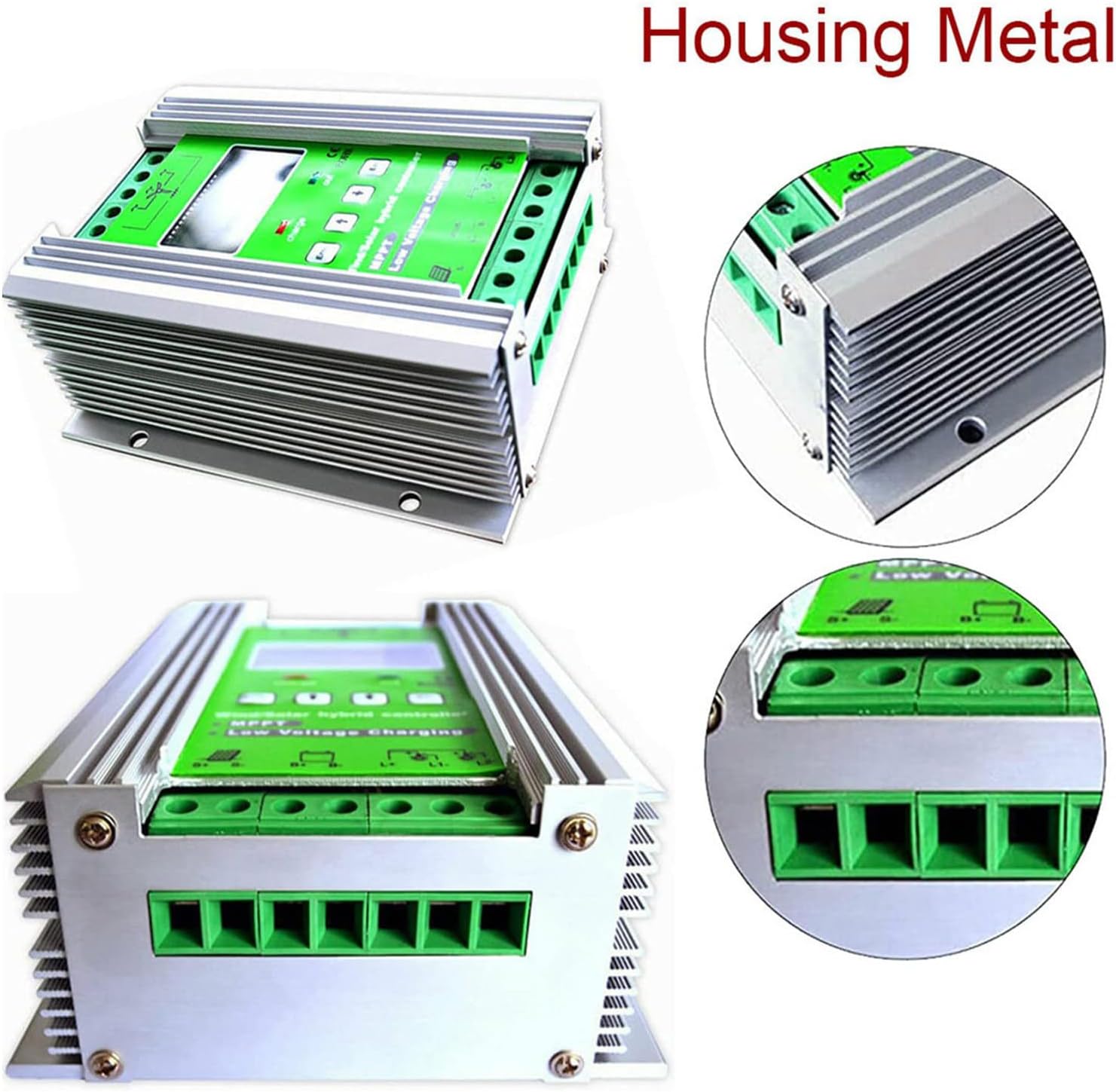 Wind Solar Hybrid Charge Controller - MPPT 12V/24V/48V for Wind Turbine & Solar Power Systems, Supports Dump Load, Max 800W Wind & 600W Solar Output