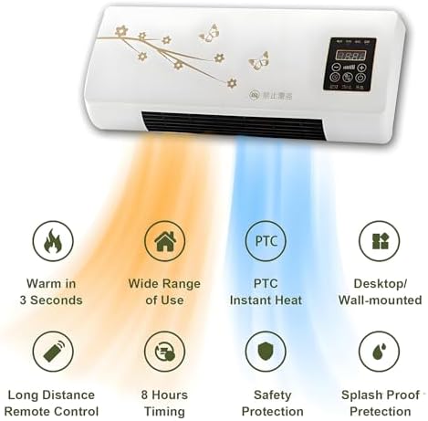 Mute Wall Mounted Air Conditioner, 2 in 1 Wall Mounted Desktop Portable Air Conditioner, Can Be Timed Ductless Air Conditioner With Remote Control for Bedroom, Office