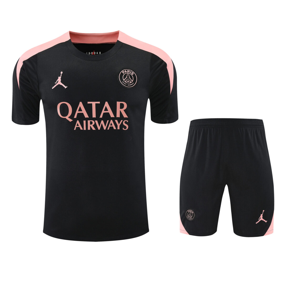 Conjunto de calentamiento PSG negro y rosa - NewNow