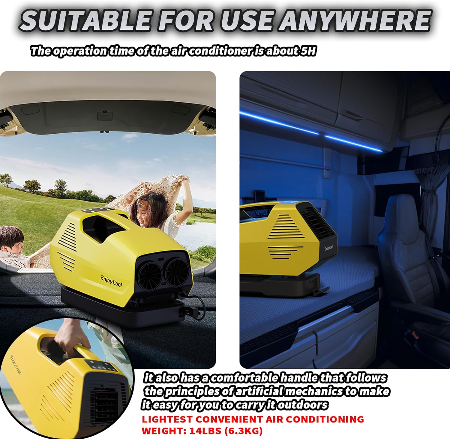 Tent Air Conditioner Portable Portable Air Conditioners Air Conditioners Portable air conditioners needed 222W Low Power Idea for RV Van Life Camping Tent RVs or Home Use no windows blue