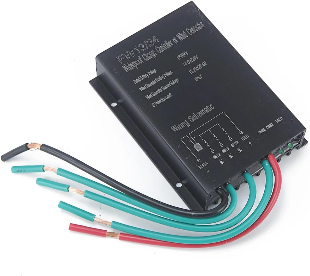 Wind Turbine 600W 24V Wind Turbine Generator Lantern Vertical Axis Wind Generator 5 Leaves with Controller Motor Kit White Red Industrial Energy(White)