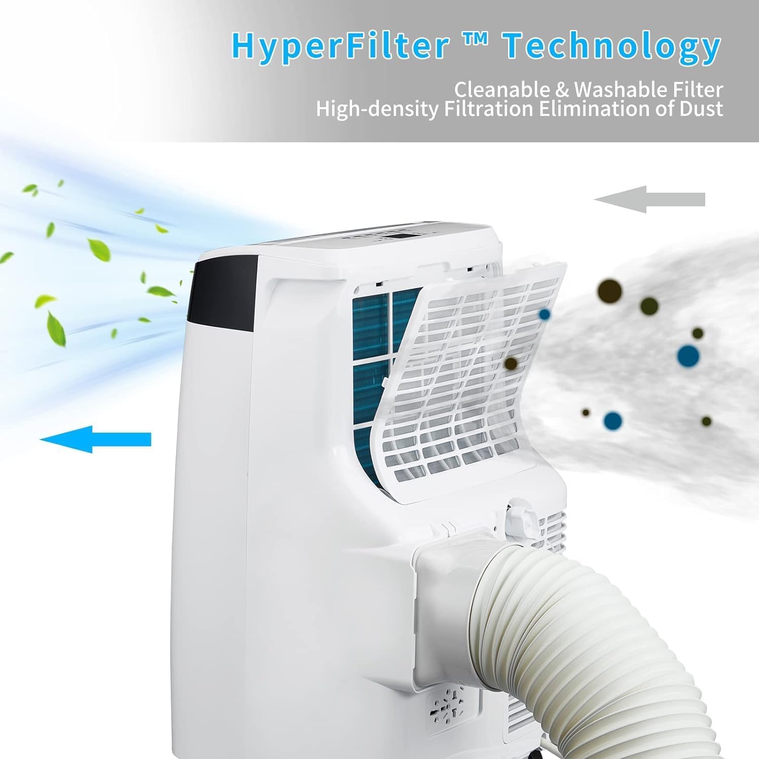 10000 BTU Portable Air Conditioner - 4 - in - 1 Unit with Remote, Ideal for Cooling 450 Sq.Ft Spaces like Bedrooms and Offices