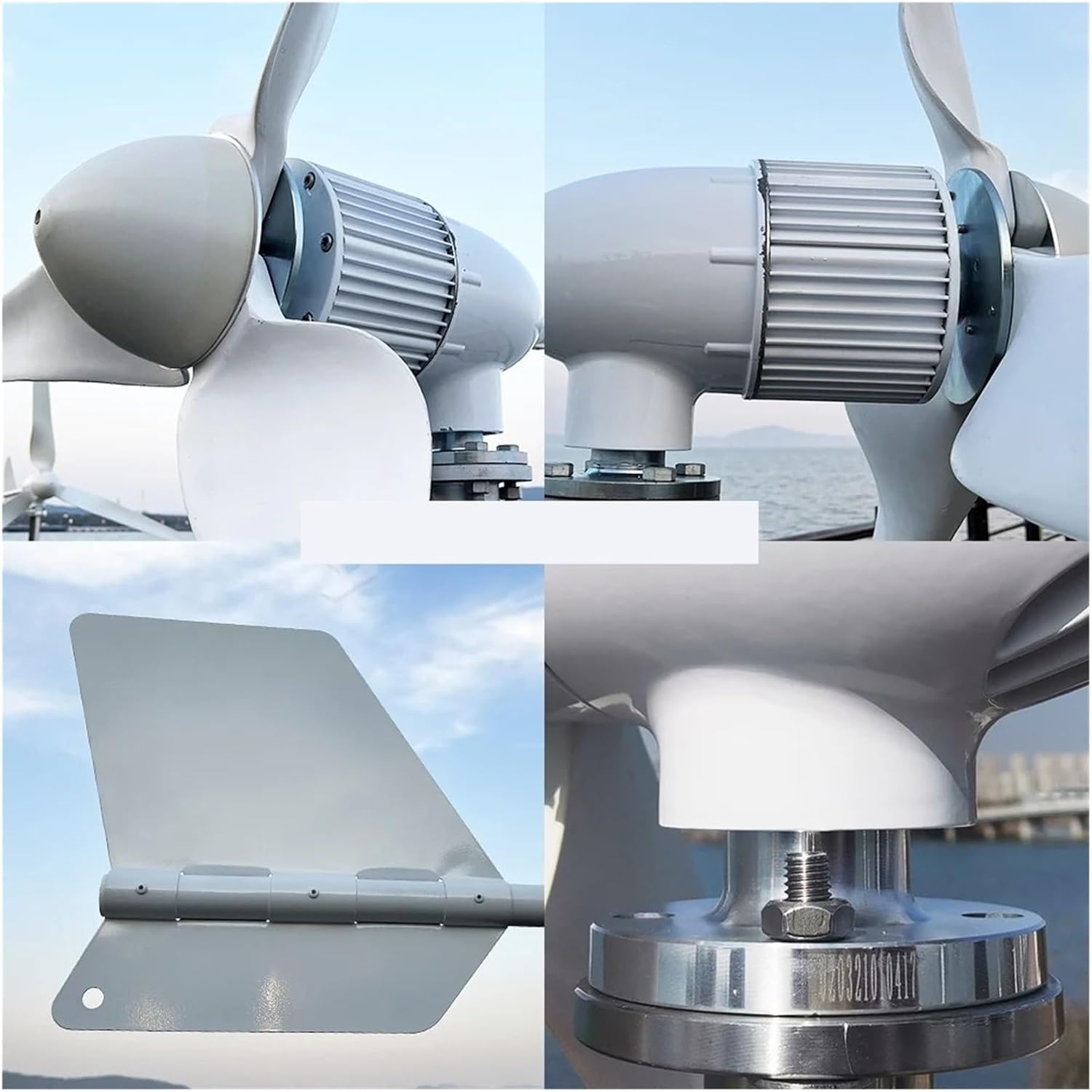 5KW 6KW Wind Turbine Generator Power Kit Horizontal Wind Turbine Windmill for Solar Hybrid System Industrial Energy(LCD Hybrid Control,24V_6000W)