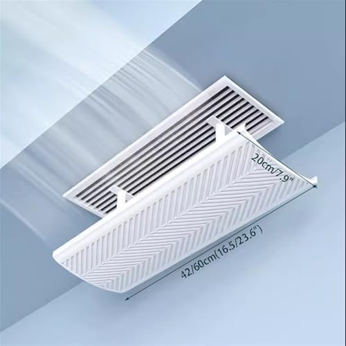 Air conditioning deflector Top Outlet Central AC Air Flow Deflector, Adjustable Air Conditioner Deflector, Air Wing Air Cooled Baffle Wind Direction Windshield