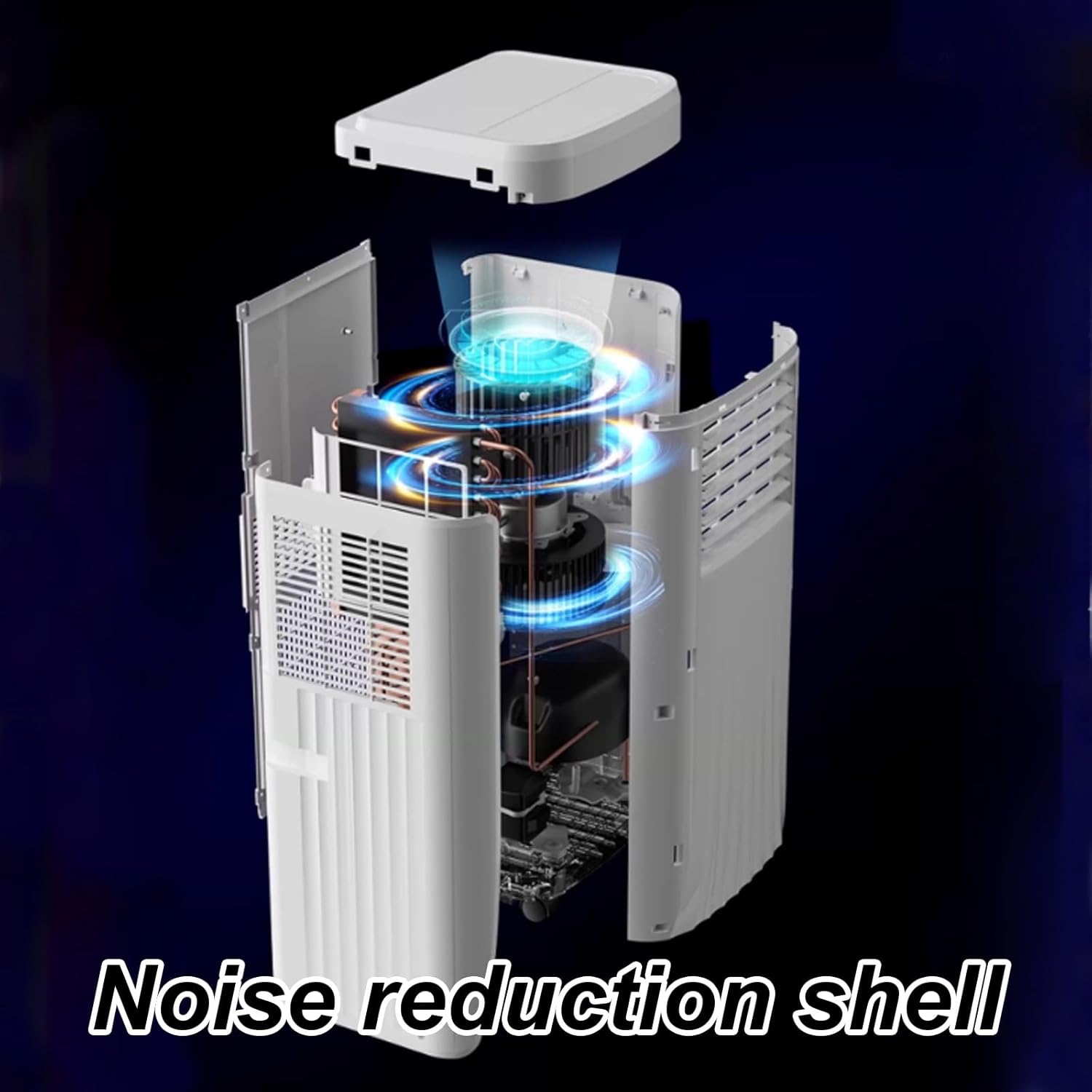 No Vent Portable Air Conditioner 2 Wind Speeds Room Ac Unit with 360° Universal Wheels and Remote Control 24H Timer, Bedroom, Office, Apartments 220V(33.4 * 32.8 * 69cm)