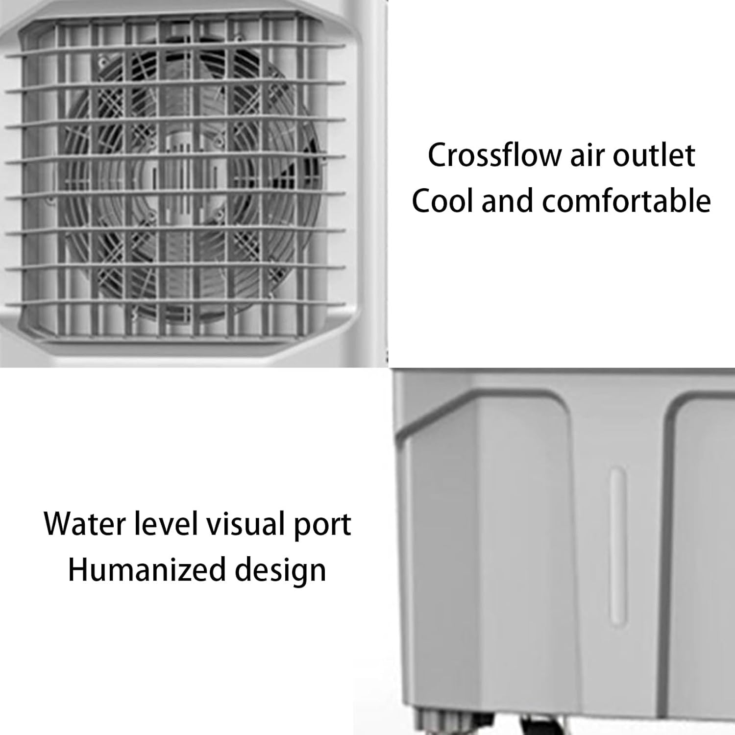 Portable Air Conditioners, 3-in-1 Evaporative Air Cooler, Swamp Coolers with Ice Pack and Timer, Portable Ac Great for Room Office(46 * 34 * 100cm)