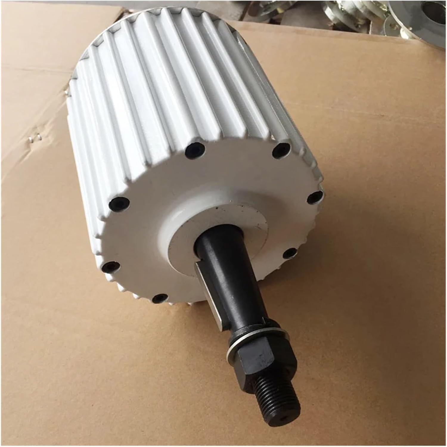 Wind Turbines, 5KW Free Energy Generator 24V 48V 96V Low RPM Alternator Permanent Magnet Turbine 5000W Motor with Base(WB,Direct Shaft_24V)