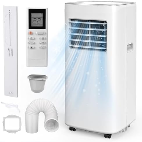 Portable Air Conditioner,8500 BTU Portable ac units up to 360 Sq.Ft,Portable ac units for Homeowner,Renter,family White