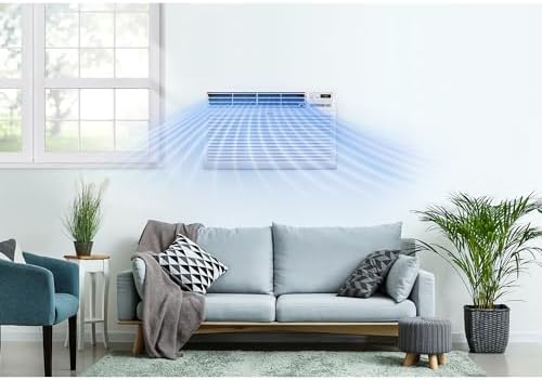 LG 11,800 BTU Through the Wall Air Conditioner, 115V, Cools up to 530 Sq. Ft. for Bedroom, Living Room, Apartment, with Remote, 3 Cool & Fan Speeds, Universal design fits most sleeves, White
