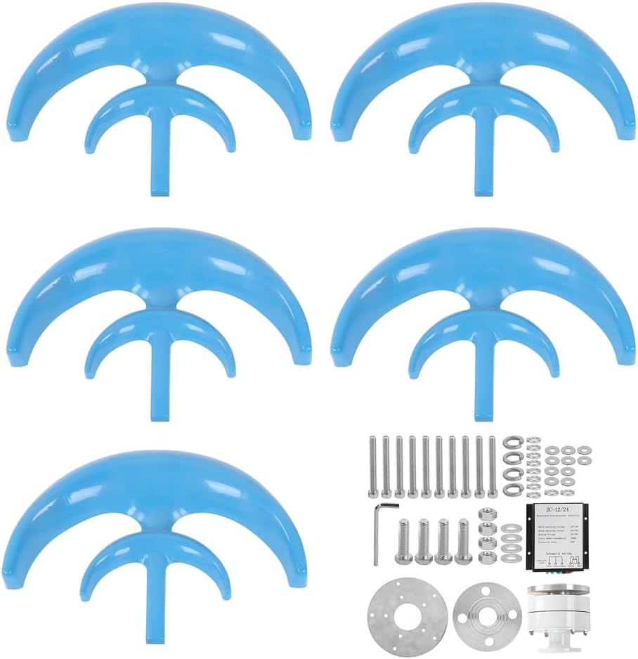 8000W 3-Phase Vertical Wind Generator,12V 24V 48V The Wind Turbine Can Start from The Breeze and Adapt to The Wind 360°, No Yaw System is Needed