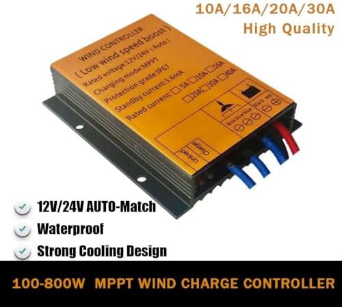 800W Wind Turbine Generator Kit - High Efficiency 6-Blade Wind Power System for 12V/24V/48V Home Energy Solutions, Eco-Friendly Free Power with Controller