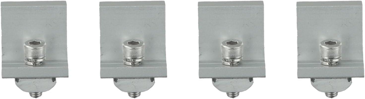 Universal Roof Solar Panel Clamp, Trapezoidal Metal Roof Mounting Bracket for PV Photovoltaic System Fastening(Gold)